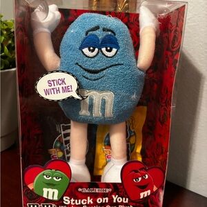 Blue M&M Plush Toy with Candy Window Suction Cup 2007?